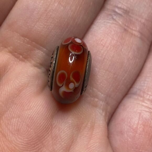 💛 Classic Authentic Pandora 925 Murano Dark Cinnamon Glass Bead - Picture 1 of 3